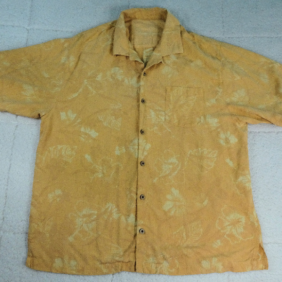 Tommy Bahamas 100% Silk Floral Pattern Shirt XL - Picture 1 of 8